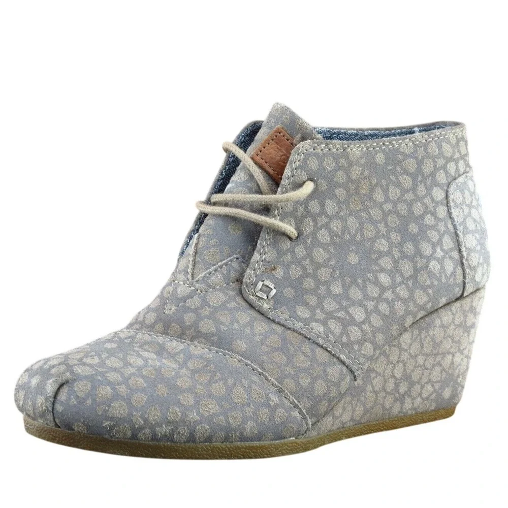 Toms Boot Sz 7.5 M Short‎ Boots Brown Fabric Women 380813